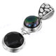1 5/8" 925 Silver Onyx Freshwater Pendant