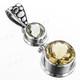 1 9/16" 925 Silver Green Amethyst Lemon Quartz Pendant
