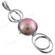 2 1/16" 925 Silver Pink Mabe Pearl Pendant
