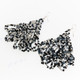 2 3/8" Seed Beads Black White Chandelier French Earrings