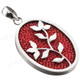 1 5/8" 925 Silver Manta Ray Leather Pendant