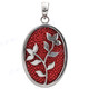 1 5/8" 925 Silver Manta Ray Leather Pendant