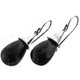 15/16" 925 Silver Hypersthene Teardrop French Wires Earrings
