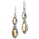1 5/16" 925 Silver Lemon Quartz French Wires Earrings