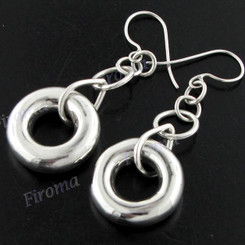 1 3/4" 925 Silver French Wires Earrings