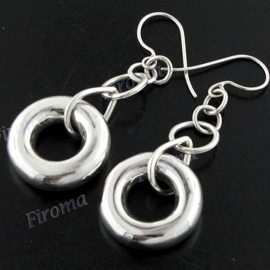 1 3/4" 925 Silver French Wires Earrings