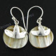 5/8" 925 Silver Turbo Shell Gold French Wires Earrings