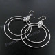 2 15/16" 925 Silver French Wires Earrings