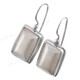 11/16" 925 Silver White Mabe Pearl French Wires Earrings