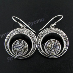 1" 925 Silver Art French Wires Earrings