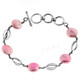 925 Silver Pink Biwa Pearl 7" Toggle Bracelet