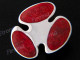 1 3/8" 925 Silver Red Coral Pendant