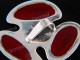1 3/8" 925 Silver Red Coral Pendant