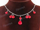 Red Coral 20" Silver Necklace