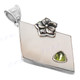 2 11/16" 925 Silver Peridot Mother Of Pearl Shell Pendant