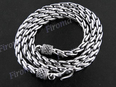 4mm 925 Silver 20" Chain Necklace