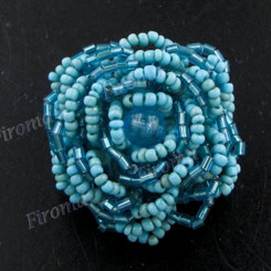 1 9/16" Flower Face us 6 Turquoise Ring