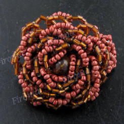 1 9/16" Flower Face us 6 Bronze Brown Ring