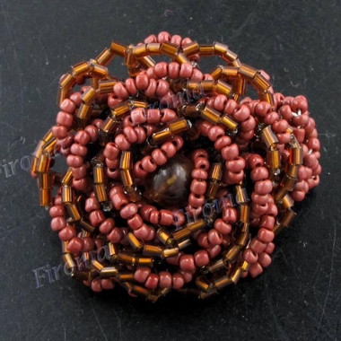 1 9/16" Flower Face us 6 Bronze Brown Ring