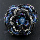 1 9/16" Flower Face us 6 Hematite Black Ring