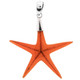 2 9/16" 925 Silver Sea Star Starfish Orange Pendant