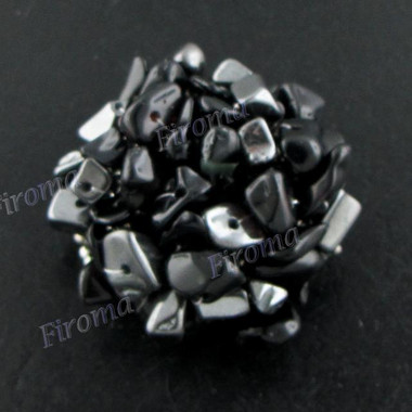 1 3/8" Onyx Hematite Face us 7 Ring
