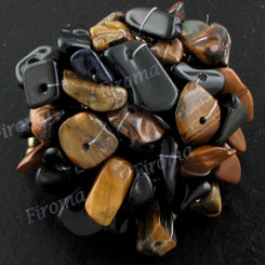 1 3/8" Onyx Tiger Eye Face us 7 Ring