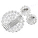 925 Silver Flower Brooche Earring