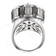 7/8" 925 Silver Red Garnet Face us 7.5 Ring