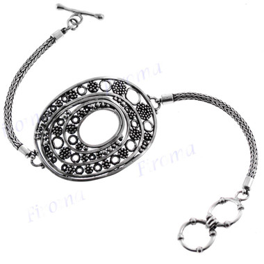 925 Silver 8" Toggle Bracelet