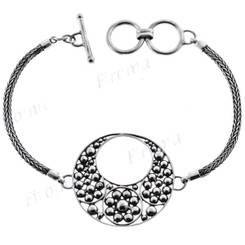 925 Silver 8" Toggle Bracelet