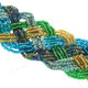 2mm Glass Seed Beads 22" Turquoise Peacock Necklace