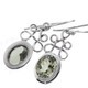 15/16" 925 Silver Green Amethyst French Wires Earrings