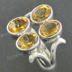 5/8" 925 Silver Citrine Face us 6 Ring