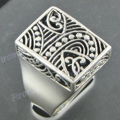 3/4" 925 Silver Face us 6 Ring