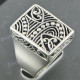 3/4" 925 Silver Face us 6 Ring
