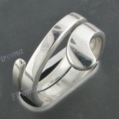 1/2" 925 Silver Face us 6 Ring