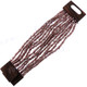 3mm Seed Beads Buckle 7" Champagne Bracelet
