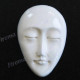 Cabochon Buffalo Bone Closed Eyes Undrilled Face Goddess 1 5/16"(33mm)