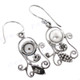 13/16" 925 Silver Biwa Pearl White French Wires Earrings