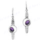 1 5/16" 925 Silver Amethyst French Wires Earrings