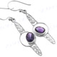 1 5/16" 925 Silver Amethyst French Wires Earrings