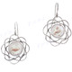13/16" 925 Silver Biwa Pearl French Wires Earrings