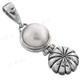 1 5/8" 925 Silver White Mabe Pearl Pendant