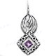 1 1/4" 925 Silver Amethyst Pendant