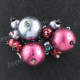 2mm Glass Seed Beads Faux Pearl Champagne Black Ring