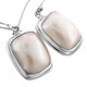 11/16" 925 Silver White Mabe Pearl French Wires Earrings