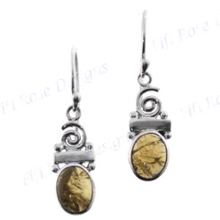 9/16" 925 Silver Tourmaline French Wires Earrings
