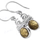 9/16" 925 Silver Tourmaline French Wires Earrings