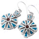 15/16" 925 Silver Garnet Red French Wires Earrings